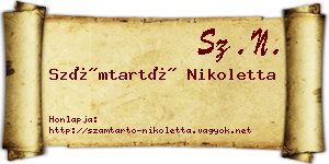Számtartó Nikoletta névjegykártya
