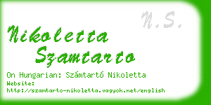 nikoletta szamtarto business card