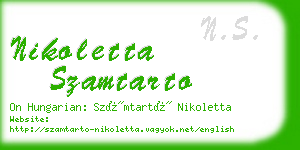 nikoletta szamtarto business card